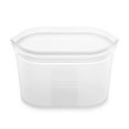 thumbnail image 1 of Zip Top Reusable Food Storage Container - Small Dish Frost - Made in the USA - 100% Platinum Silicone, 1 of 1