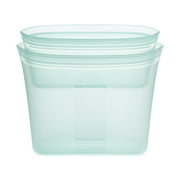 Zip Top Reusable Food Storage Containers - 2 Bag Set - Teal - Made in the USA!