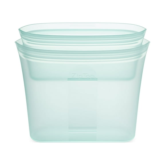 Zip Top Reusable Food Storage Containers - 2 Bag Set - Teal - Made in the USA!