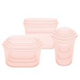 thumbnail image 1 of Zip Top Reusable Food Storage Containers - Full Set - Peach - Made in the USA!, 1 of 3