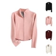 thumbnail image 1 of Zip Up Athletic Lightweight Jackets Women Fall Winter Slim Fit Soft Long Sleeve Jacket for Yoga Runing Gym, 1 of 4