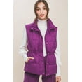 thumbnail image 1 of Zip Up Button Puffer Vest With Waist Toggles, 1 of 5