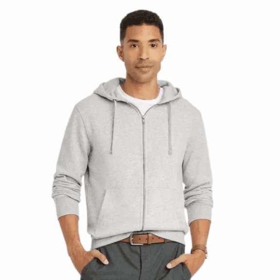 Zip Up Hooded Sweatshirt Gray Size Small Winter Essentials