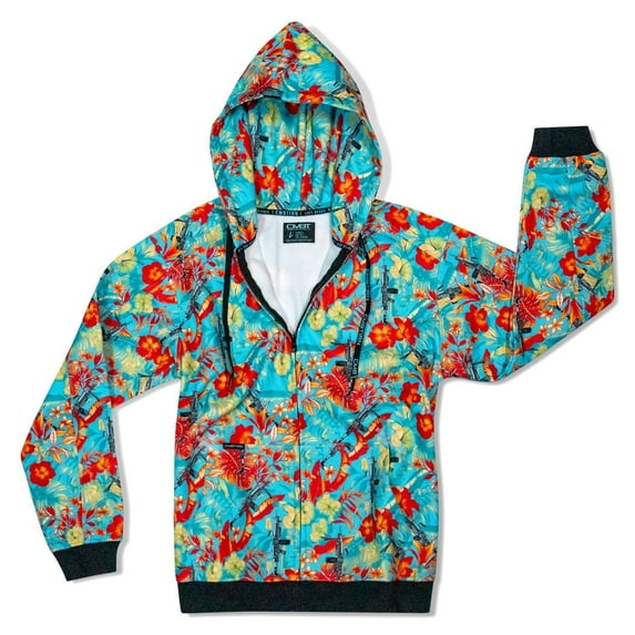 Combat Iron Zip Up Hoodie 2.0 2Xl / Tropical Machine Gun