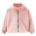 thumbnail image 1 of Zip Up Hoodie Girls 7-8 Kids Boy's Girls Full Zip Polar Fleece Jacket Soft Warm Comfortable Fabric with Zippered Z0G-Pink, 4-5 Years, 1 of 3