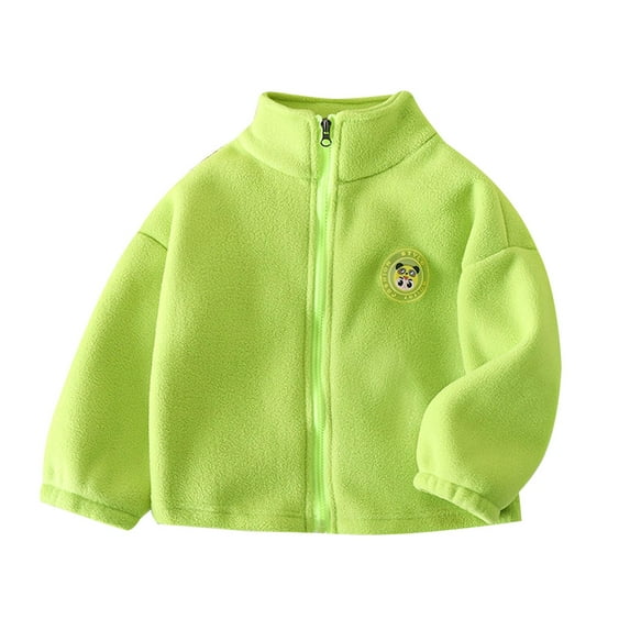 Zip Up Hoodie Girls 7-8 Toddler Boys Girls Long Sleeve Winter Solid Zippered Coat Jacket Thicken Warm Outwear Z0D-Green, 6-7 Years