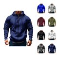thumbnail image 1 of Zip Up Hoodie Men 2026 Fall Winter Long Sleeve Plain Full Zipper Hooded Sweatshirt with Pockets Jacket Cardigan Outerwear, 1 of 6
