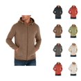 thumbnail image 1 of Zip Up Hoodie Men Fall Winter Long Sleeve Sherpa Lined Full Zipper Hooded Sweatshirt with Pockets Jacket Cardigan Outerwear, 1 of 10