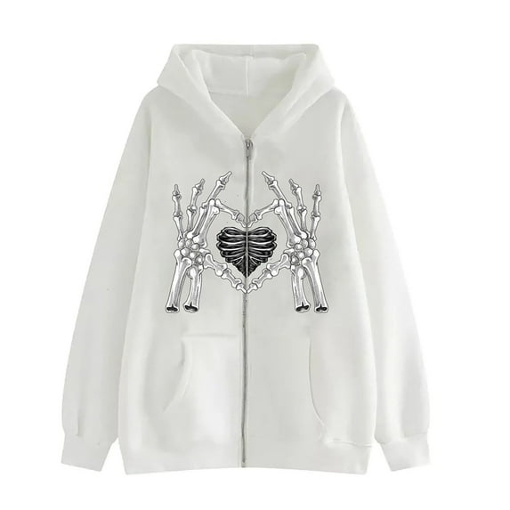 Zip Up Hoodie Men Relaxed Fit Vintage Gothic Love Print Long Sleeve Hoodie Fall Winter Casual Streetwear Mens Hoodies