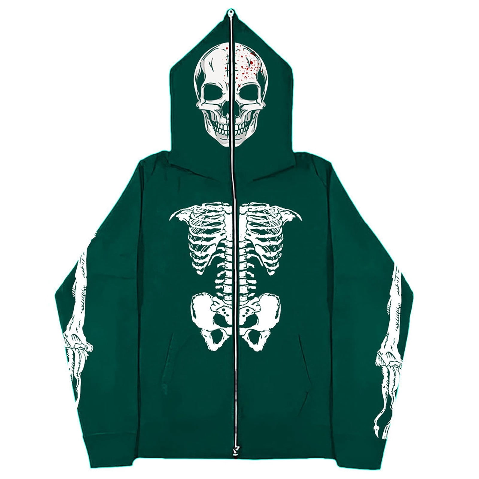 Men's Gothic Skull Print Oversized Hoodie main image 1