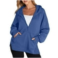 thumbnail image 1 of Zip Up Hoodie Women Casual Sweatshirts - Fall Fashion Fleece Lined Jacket - Thick Warm Coat Winter Clothes, 1 of 4