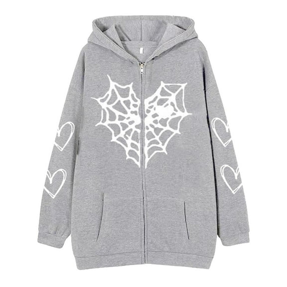 Zip Up Hoodie for Men Classic Fit Vintage Gothic Print Long Sleeve Hoodies with Pocket Streetwear Hoodie for Men