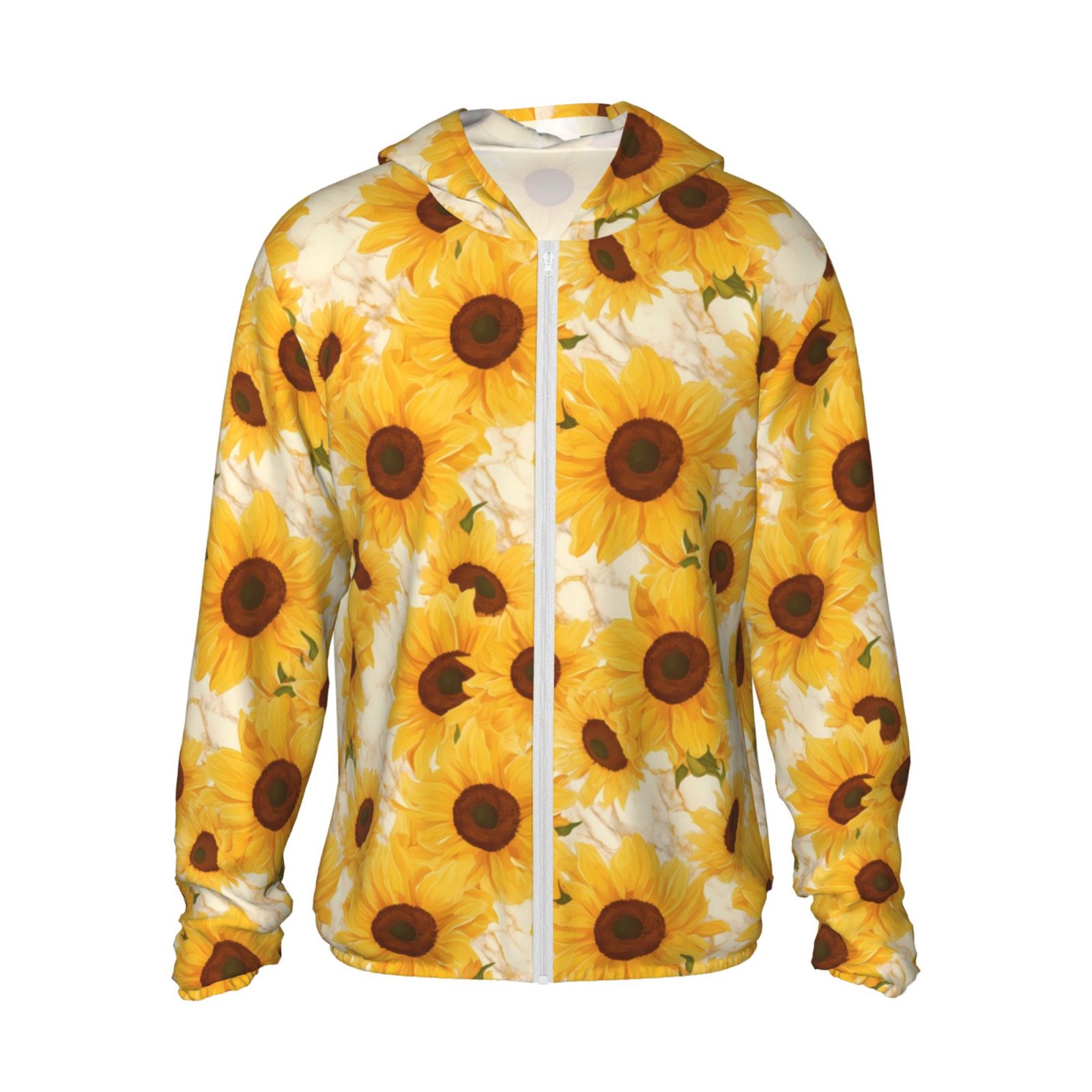 Sunflower Print Pattern Women Men Pullover Hoodie