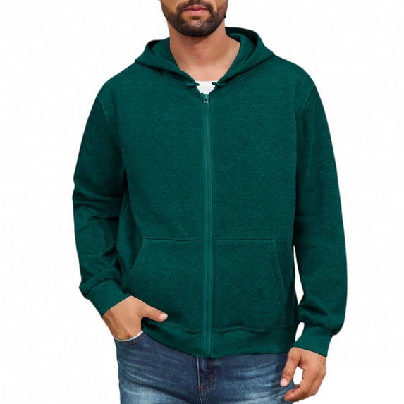 Zip Up Hoodies For Men Big And Tall Fleece Sweatshirts Lightweight Winter Jackets Casual Hoodie With Pocket 3XL