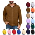 thumbnail image 1 of Zip Up Hoodies For Men Big And Tall Fleece Sweatshirts Lightweight Winter Jackets Casual Pullover Hoodie With Pocket, 1 of 4