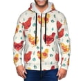 thumbnail image 1 of Zip Up Hoodies for Men - Abstract Flower Print Chicken_A Long Sleeve Comfrt Men'S Fashion Hoodies & Sweatshirts, Jackets for Men Hoodies Pullover Clothing Clothes with Pouch, 1 of 5