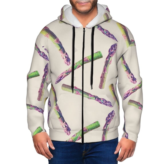 Zip Up Hoodies for Men - Asparagus Print hilarious Long Sleeve Comfrt Men'S Fashion Hoodies & Sweatshirts, Jackets for Men Hoodies Pullover Clothing Clothes with Pouch