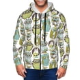 thumbnail image 1 of Zip Up Hoodies for Men - Blue Green Owls Long Sleeve Comfrt Men'S Fashion Hoodies & Sweatshirts, Jackets for Men Hoodies Pullover Clothing Clothes with Pouch, 1 of 5