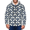 thumbnail image 1 of Zip Up Hoodies for Men - Blue Wave Pattern A Long Sleeve Comfrt Men'S Fashion Hoodies & Sweatshirts, Jackets for Men Hoodies Pullover Clothing Clothes with Pouch, 1 of 5