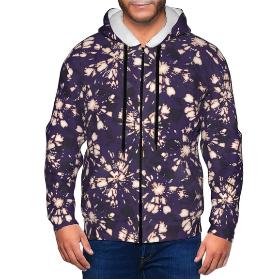 Zip Up Hoodies for Men - Boho style pattern Long Sleeve Comfrt Men'S Fashion Hoodies & Sweatshirts, Jackets for Men Hoodies Pullover Clothing Clothes with Pouch