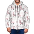 thumbnail image 1 of Zip Up Hoodies for Men - Cartoon Cute Alpacalove Pink Long Sleeve Comfrt Men'S Fashion Hoodies & Sweatshirts, Jackets for Men Hoodies Pullover Clothing Clothes with Pouch, 1 of 5