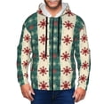 thumbnail image 1 of Zip Up Hoodies for Men - Christmas Snowflakes Plaid Long Sleeve Comfrt Men'S Fashion Hoodies & Sweatshirts, Jackets for Men Hoodies Pullover Clothing Clothes with Pouch, 1 of 5