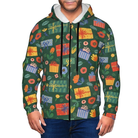 Zip Up Hoodies for Men - Christmas gift Long Sleeve Comfrt Men'S Fashion Hoodies & Sweatshirts, Jackets for Men Hoodies Pullover Clothing Clothes with Pouch