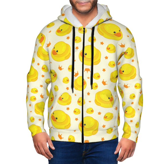 Zip Up Hoodies for Men - Classic Cute Duck Long Sleeve Comfrt Men'S Fashion Hoodies & Sweatshirts, Jackets for Men Hoodies Pullover Clothing Clothes with Pouch
