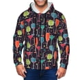 thumbnail image 1 of Zip Up Hoodies for Men - Colorful Wine Glass Print Long Sleeve Comfrt Men'S Fashion Hoodies & Sweatshirts, Jackets for Men Hoodies Pullover Clothing Clothes with Pouch, 1 of 5