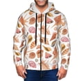 thumbnail image 1 of Zip Up Hoodies for Men - Conch Shells Print No.9070 Long Sleeve Comfrt Men'S Fashion Hoodies & Sweatshirts, Jackets for Men Hoodies Pullover Clothing Clothes with Pouch, 1 of 5
