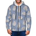 thumbnail image 1 of Zip Up Hoodies for Men - Cute fat cat Long Sleeve Comfrt Men'S Fashion Hoodies & Sweatshirts, Jackets for Men Hoodies Pullover Clothing Clothes with Pouch, 1 of 5
