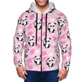 thumbnail image 1 of Zip Up Hoodies for Men - Funny Panda Draws A Heart Long Sleeve Comfrt Men'S Fashion Hoodies & Sweatshirts, Jackets for Men Hoodies Pullover Clothing Clothes with Pouch, 1 of 5