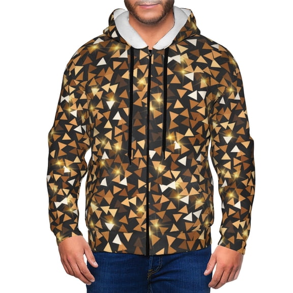 Zip Up Hoodies for Men - Gold Glitter lightning E Long Sleeve Comfrt Men'S Fashion Hoodies & Sweatshirts, Jackets for Men Hoodies Pullover Clothing Clothes with Pouch
