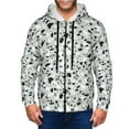thumbnail image 1 of Zip Up Hoodies for Men - Gray Marble pattern Long Sleeve Comfrt Men'S Fashion Hoodies & Sweatshirts, Jackets for Men Hoodies Pullover Clothing Clothes with Pouch, 1 of 5