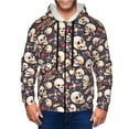 thumbnail image 1 of Zip Up Hoodies for Men - Guitar Skull record Long Sleeve Comfrt Men'S Fashion Hoodies & Sweatshirts, Jackets for Men Hoodies Pullover Clothing Clothes with Pouch, 1 of 5