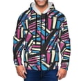 thumbnail image 1 of Zip Up Hoodies for Men - Irregular graffiti Long Sleeve Comfrt Men'S Fashion Hoodies & Sweatshirts, Jackets for Men Hoodies Pullover Clothing Clothes with Pouch, 1 of 5