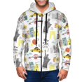 thumbnail image 1 of Zip Up Hoodies for Men - New York Long Sleeve Comfrt Men'S Fashion Hoodies & Sweatshirts, Jackets for Men Hoodies Pullover Clothing Clothes with Pouch, 1 of 5