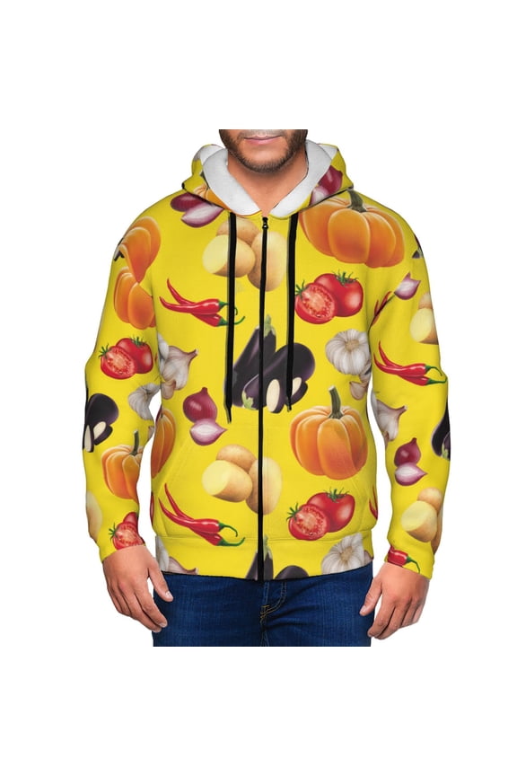 Zip Up Hoodies for Men - Potato vegetable Long Sleeve Comfrt Men'S Fashion Hoodies & Sweatshirts, Jackets for Men Hoodies Pullover Clothing Clothes with Pouch