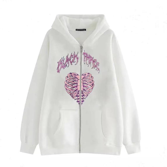 Zip Up Hoodies Men Relaxed Fit Skeleton Print Halloween Hoodie Long Sleeve Casual Fall Winter Urban Hoodies Men