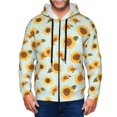 thumbnail image 1 of Zip Up Hoodies for Men - Vintage White Polka Dot Sunflower Long Sleeve Comfrt Men'S Fashion Hoodies & Sweatshirts, Jackets for Men Hoodies Pullover Clothing Clothes with Pouch, 1 of 5