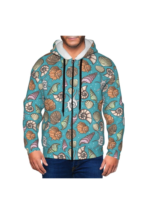 Zip Up Hoodies for Men - cute conch Long Sleeve Comfrt Men'S Fashion Hoodies & Sweatshirts, Jackets for Men Hoodies Pullover Clothing Clothes with Pouch