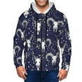 thumbnail image 1 of Zip Up Hoodies for Men - goat skull star navyblue Long Sleeve Comfrt Men'S Fashion Hoodies & Sweatshirts, Jackets for Men Hoodies Pullover Clothing Clothes with Pouch, 1 of 5
