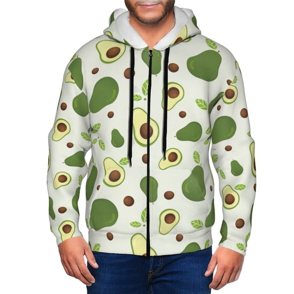 Zip Up Hoodies for Men - green avocado Long Sleeve Comfrt Men'S Fashion Hoodies & Sweatshirts, Jackets for Men Hoodies Pullover Clothing Clothes with Pouch