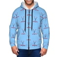thumbnail image 1 of Zip Up Hoodies for Men - ice hockey sticks USA flag blue Long Sleeve Comfrt Men'S Fashion Hoodies & Sweatshirts, Jackets for Men Hoodies Pullover Clothing Clothes with Pouch, 1 of 5