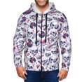 thumbnail image 1 of Zip Up Hoodies for Men - music Skull record mike Long Sleeve Comfrt Men'S Fashion Hoodies & Sweatshirts, Jackets for Men Hoodies Pullover Clothing Clothes with Pouch, 1 of 5