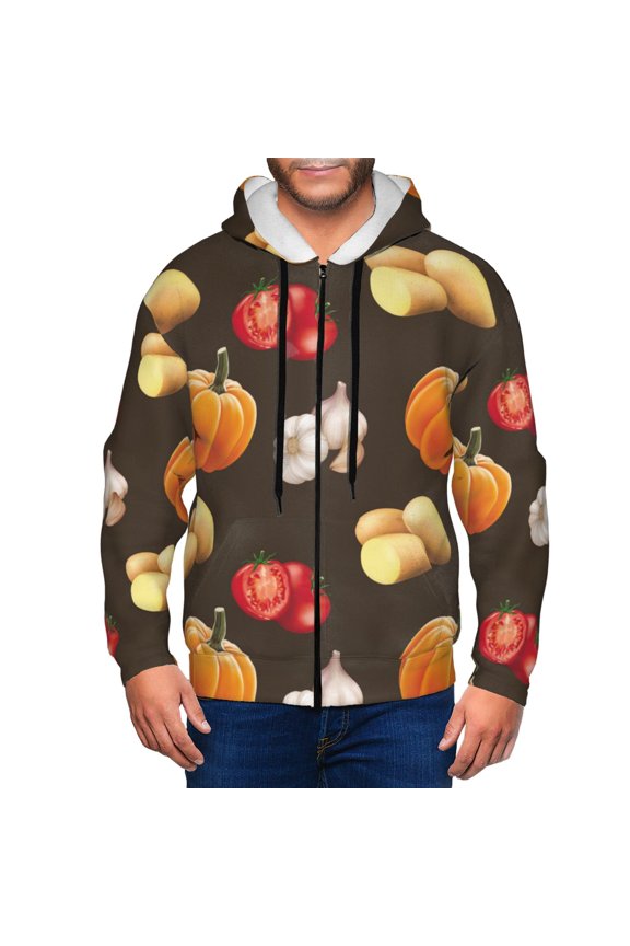Zip Up Hoodies for Men - vegetable Potato Long Sleeve Comfrt Men'S Fashion Hoodies & Sweatshirts, Jackets for Men Hoodies Pullover Clothing Clothes with Pouch