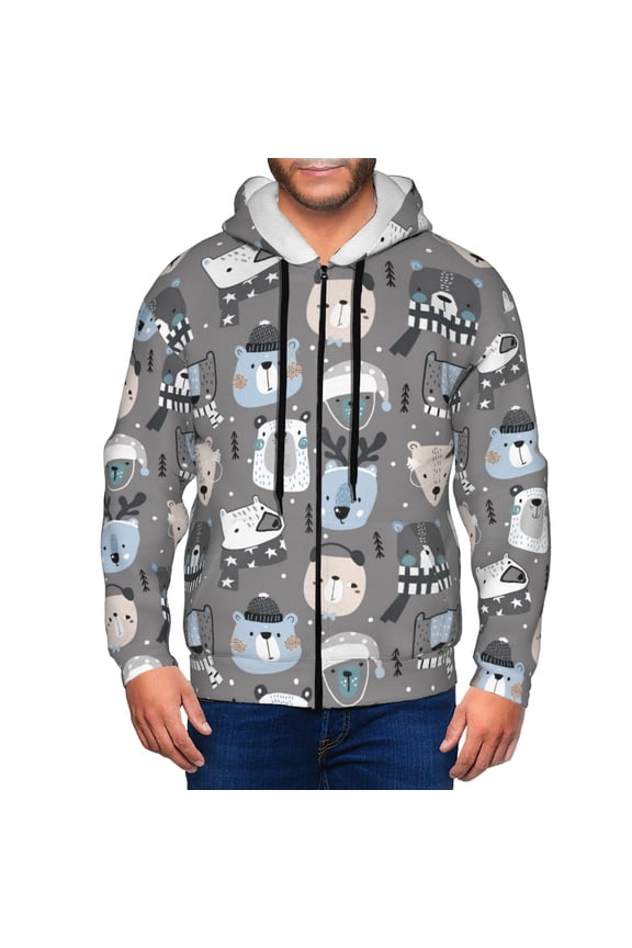 Zip Up Hoodies for Men - winter Scarf cute beer Long Sleeve Comfrt Men'S Fashion Hoodies & Sweatshirts, Jackets for Men Hoodies Pullover Clothing Clothes with Pouch