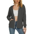 Zip Up Hoodies for Women Fleece Lined Hooded Sweatshirts Long Sleeve