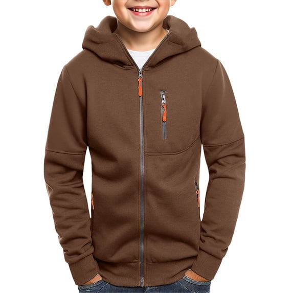 Zip Up Hoodies for Boys Tactical Sweatshirts Teen Kids Long Sleeve Casual Hooded Jacket Fall Travel Cargo Pullover Hoodies Y2K Teen