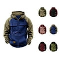 thumbnail image 1 of Zip Up Hoodies for Men 2025 Long Sleeve Color Block Hooded Sweatshirt with Pockets Pullover Hoodie Mens Hoodies, 1 of 5
